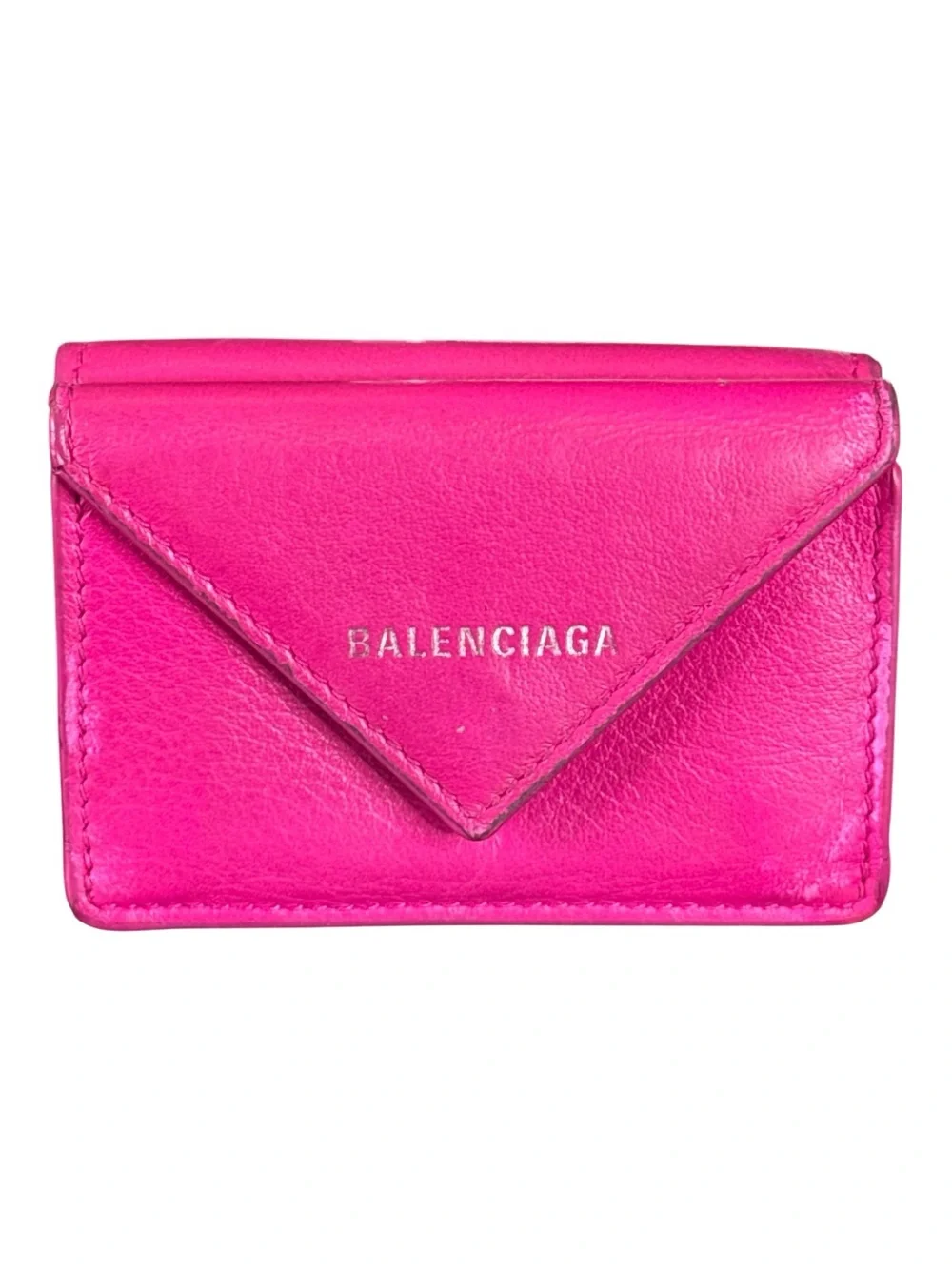 BALENCIAGA Papier Wallet Mini Rose Magenta
